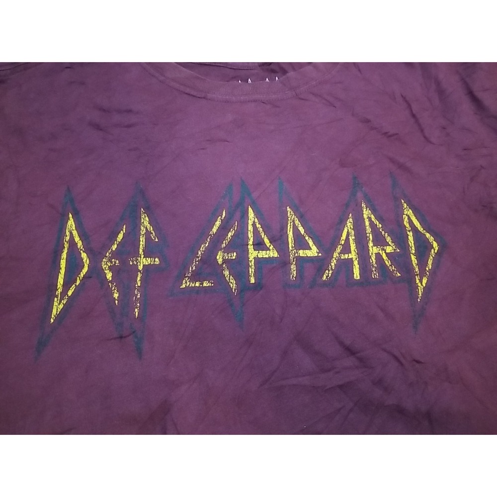 Def Leppard Mens Short Sleeve Crew Neck Graphic Band T-Shirt Red Large